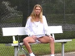 Beautiful Tennis Player Flashing In Public