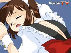 Hentai maid gets tied up