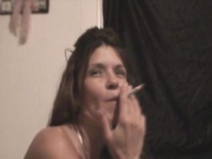 Brunette Crack Whore Sucking Dick And Having A Smoke
