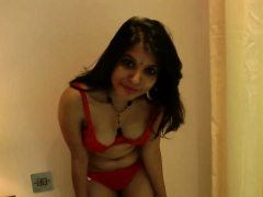 Indian Girl Kavya In Red Lingerie