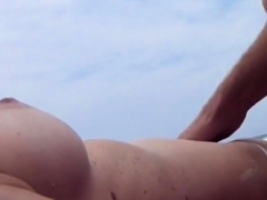 Masturbate nude wife at beach to orgasm
