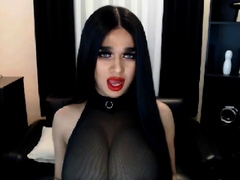 Shemale Flaunt Her Huge Boobs