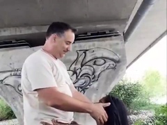 Hot slut gets fucked under the bridge and get load of cum li