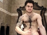 Greek Hunk Jerks Off in Bathroom and Cums